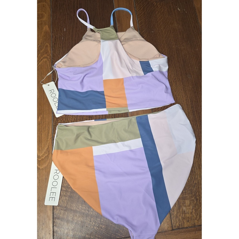Roolee Colorblock Swim Top‎ Size Medium Women's Bikini - Picture 2 of 5